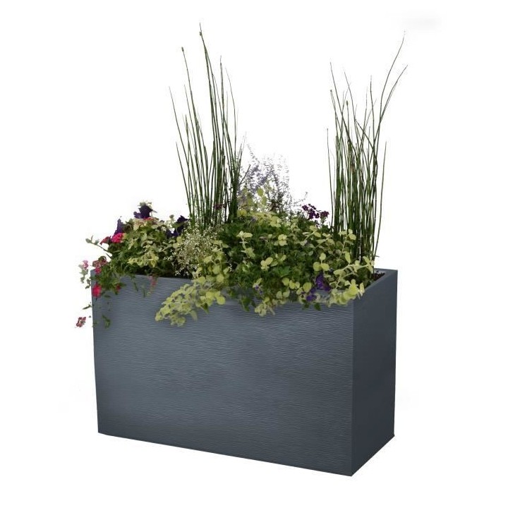 EDA Muret Graphit 99,5x39,5x60cm - Contenance 116L - Gris anthracite