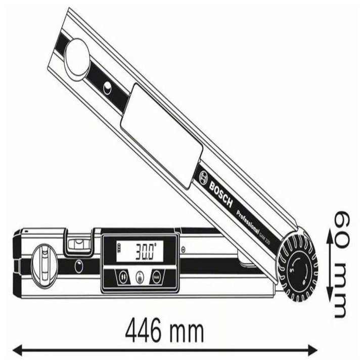 Mesureur d'angle digital GAM 220 - BOSCH - 0601076500