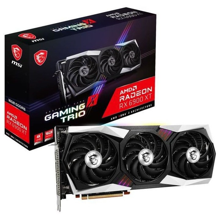 MSI - Carte graphique Radeon RX 6900 XT Gaming X TRIO 16 Go