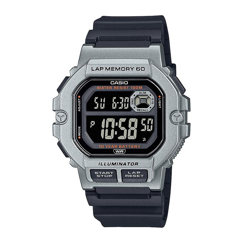 Montre - CASIO - Sport - Noir et Argent résine acier