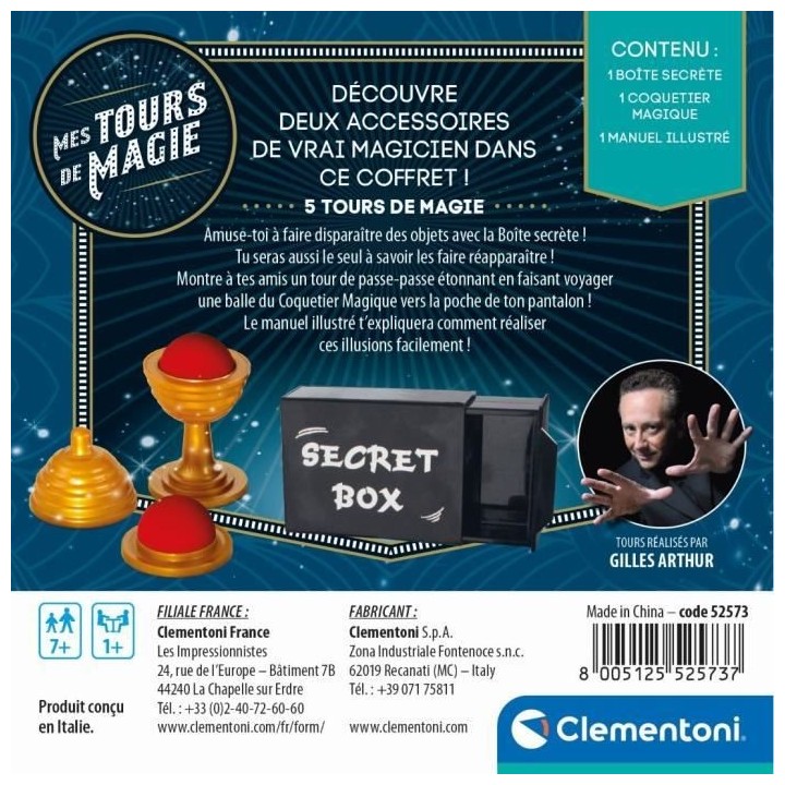 Clementoni - Mes tours de magie - Boîte secrete et coquetier magique