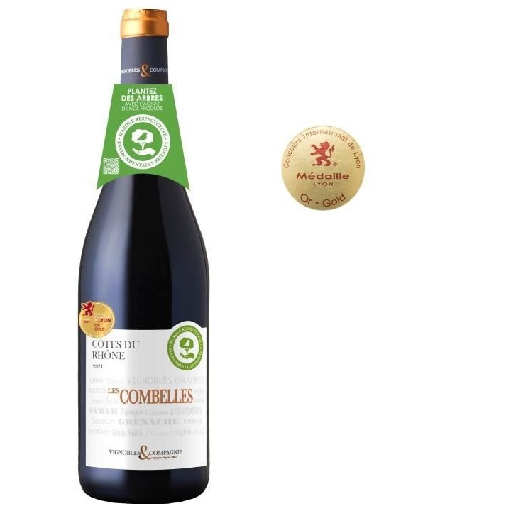 Les Combelles 2021 Côtes du Rhône - Vin rouge de la Vallée du Rhôn