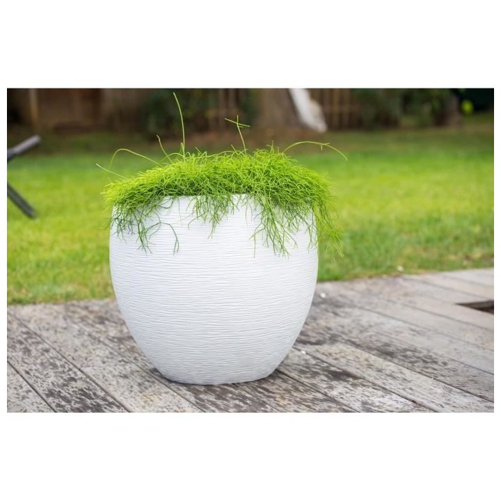 EDA Pot rond Graphit Ø50cm - Contenance 46L - Blanc cérusé
