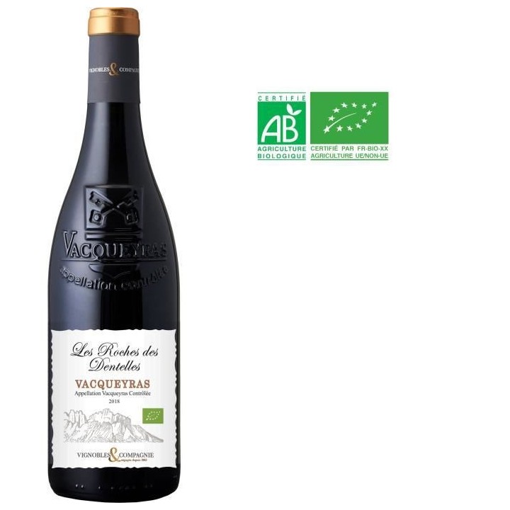 Les Roches des Dentelles 2018 AOC Vacqueyras - Vin rouge de la Vallée
