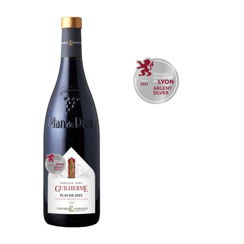 Domaine Dame Guilherme Plan de Dieu 2021 Côtes du Rhône Villages - Vin rouge de la Vallée du Rhône