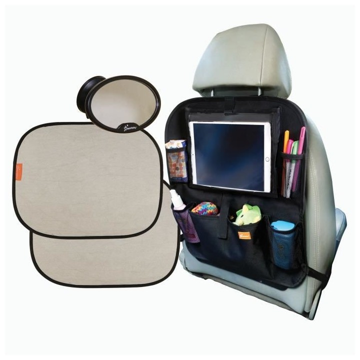 Dreambaby Kit de 4 pieces de voyage de voiture: organiseur de siege ar