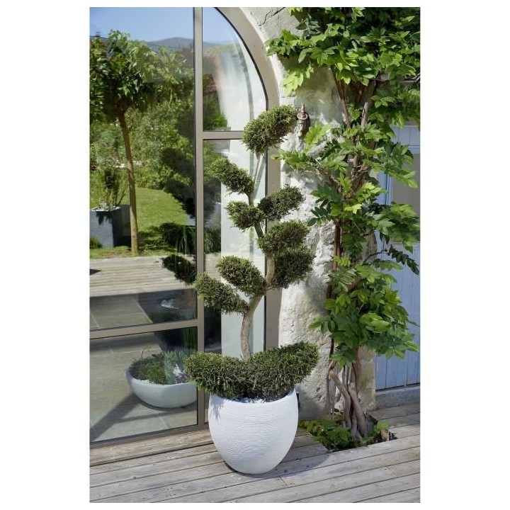 EDA Pot rond Graphit Ø50cm - Contenance 46L - Blanc cérusé