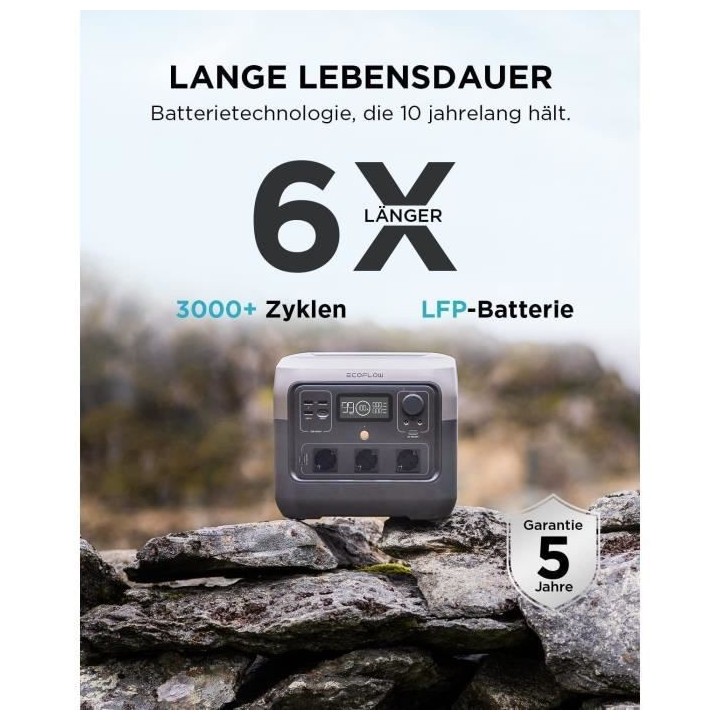 générateur electrique portable RIVER 2 PRO, 768Wh, 3 sortie CA - 800