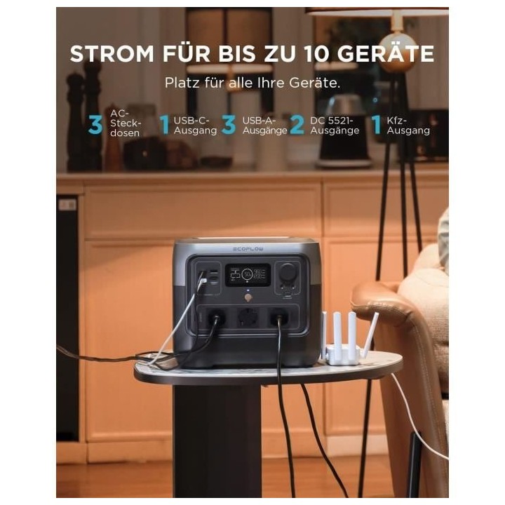 générateur electrique portable RIVER 2 PRO, 768Wh, 3 sortie CA - 800