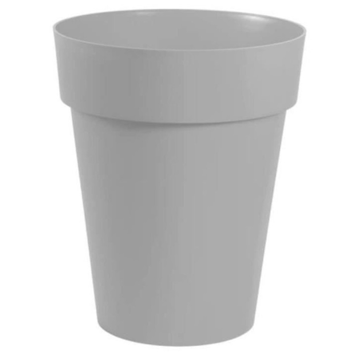EDA Pot de Fleur Vase Mi-Haut TOSCANE Ø 44 cm - 50 L - Gris béton