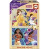 DISNEY PRINCESS (BELLA + VAIANA) - 2 puzzles en bois