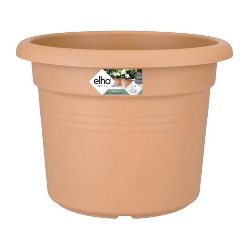 Pot De Fleurs Rond GREEN BASICS - Plastique - Ø40 - Terre cuite doux