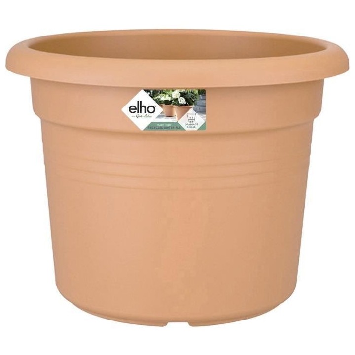 Pot De Fleurs Rond GREEN BASICS - Plastique - Ø40 - Terre cuite doux