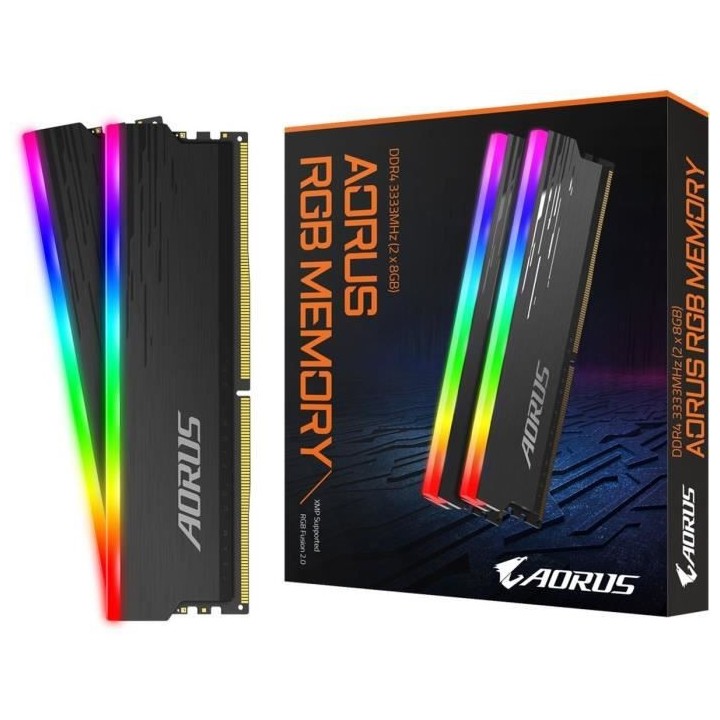AORUS - Mémoire PC RAM RGB - 16Go (2x8Go) - 3300MHz - CAS19 (GP-ARS16