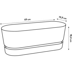 Planteur Ovale GREENVILLE - Plastique - Ø70 - Leaf Green