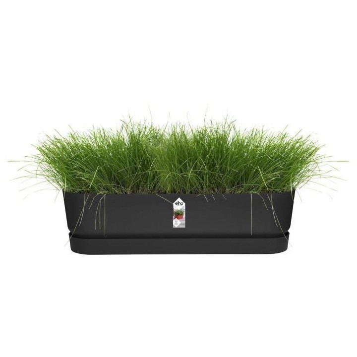 Planteur Ovale GREENVILLE - Plastique - Ø70 - Noir