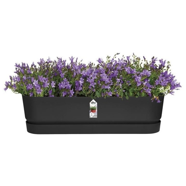 Planteur Ovale GREENVILLE - Plastique - Ø70 - Noir