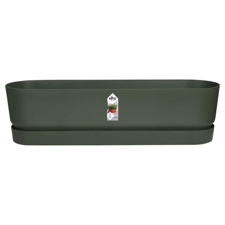 Planteur Ovale GREENVILLE - Plastique - Ø50 - Noir