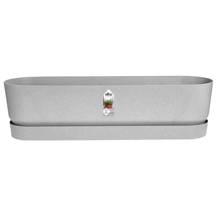 Planteur Ovale GREENVILLE - Plastique - Ø70 - Living ciment