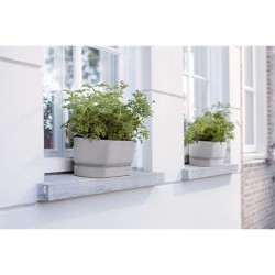 Planteur Ovale GREENVILLE - Plastique - Ø70 - Living ciment