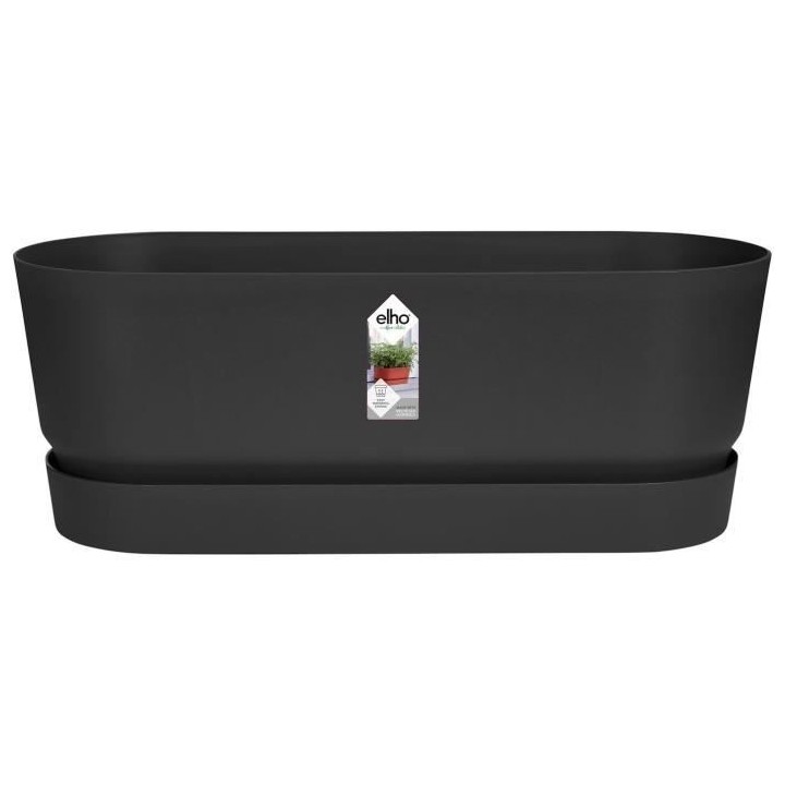 Planteur Ovale GREENVILLE - Plastique - Ø50 - Marron Glacé