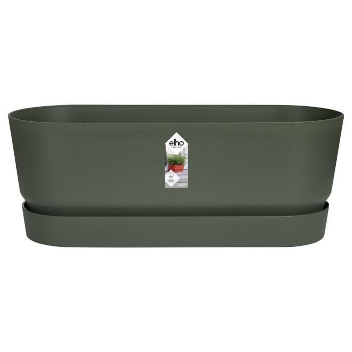 Planteur Ovale GREENVILLE - Plastique - Ø50 - Leaf Green