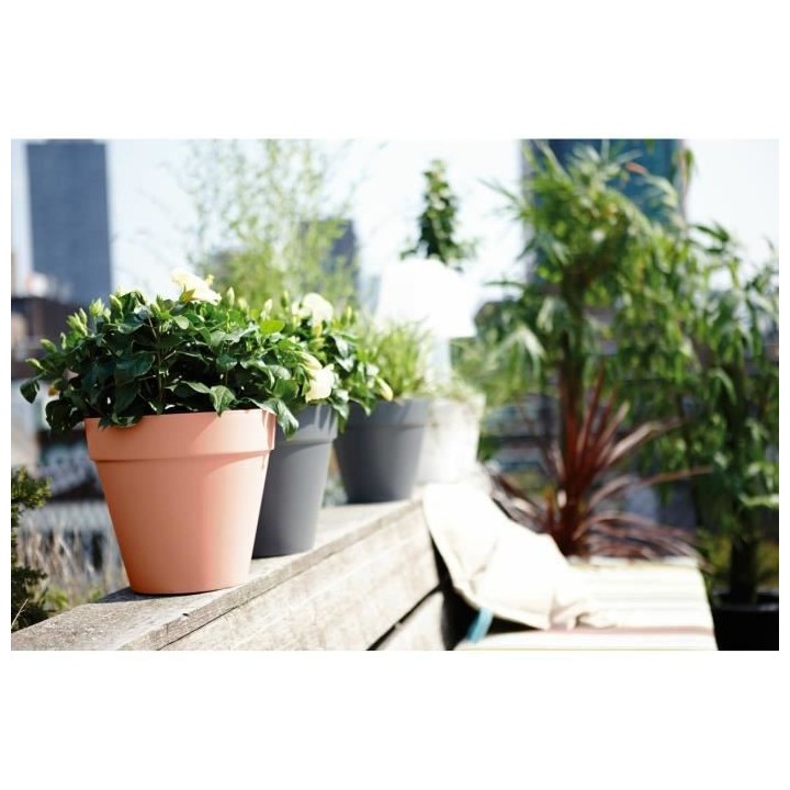 Pot De Fleurs Rond B.FOR - Plastique - Ø30 - Blanc