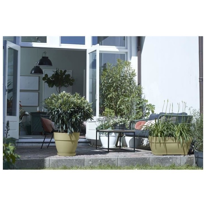 Pot De Fleurs Rond VIBIA - Plastique Réservoir - Ø35 - Vert