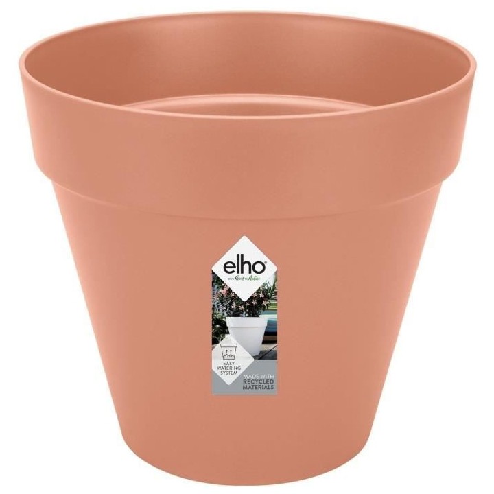 Pot De Fleurs Rond LOFT URBAN - Plastique - Percé - Réservoir - Avec