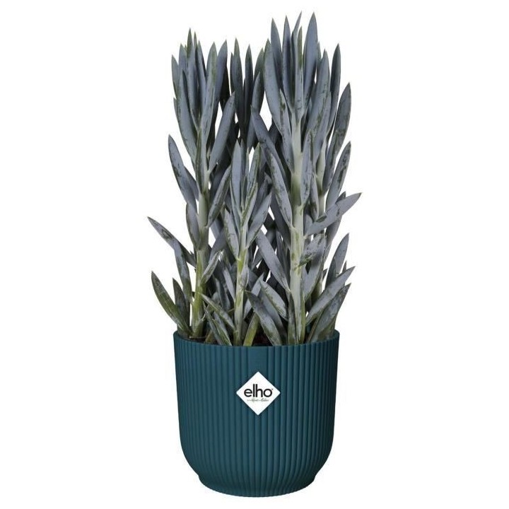Pot De Fleurs Rond VIBES - Plastique - Ø25 - Bleu Foncé