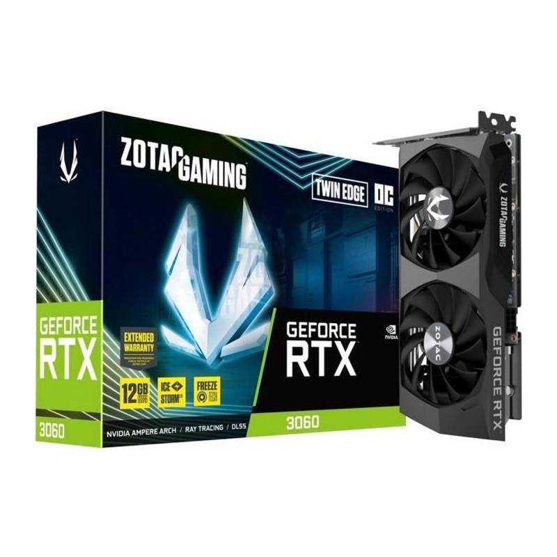 ZOTAC - Carte Graphique GAMING GeForce RTX 3060 Twin Edge OC