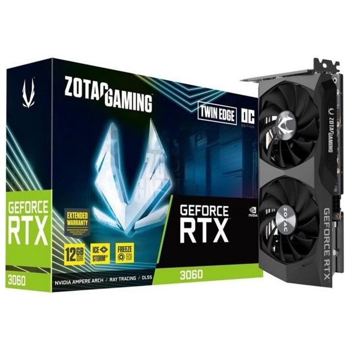 ZOTAC - Carte Graphique GAMING GeForce RTX 3060 Twin Edge OC
