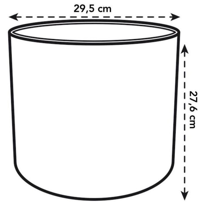 Pot De Fleurs Rond B.FOR - Plastique - Ø30 - Anthracite