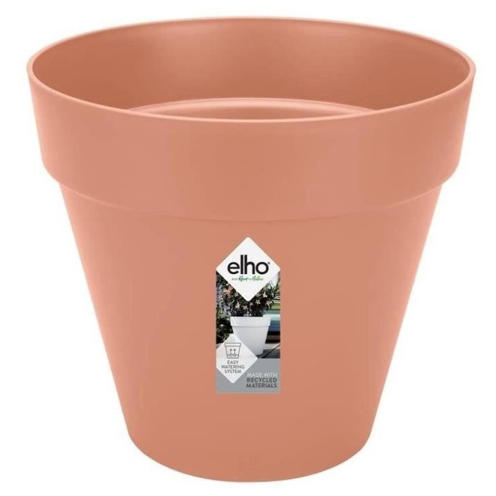 Pot De Fleurs Rond LOFT URBAN - Plastique - Percé - Réservoir - Avec