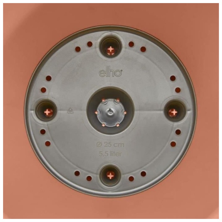 Pot De Fleurs Rond LOFT URBAN - Plastique - Percé - Réservoir - Avec