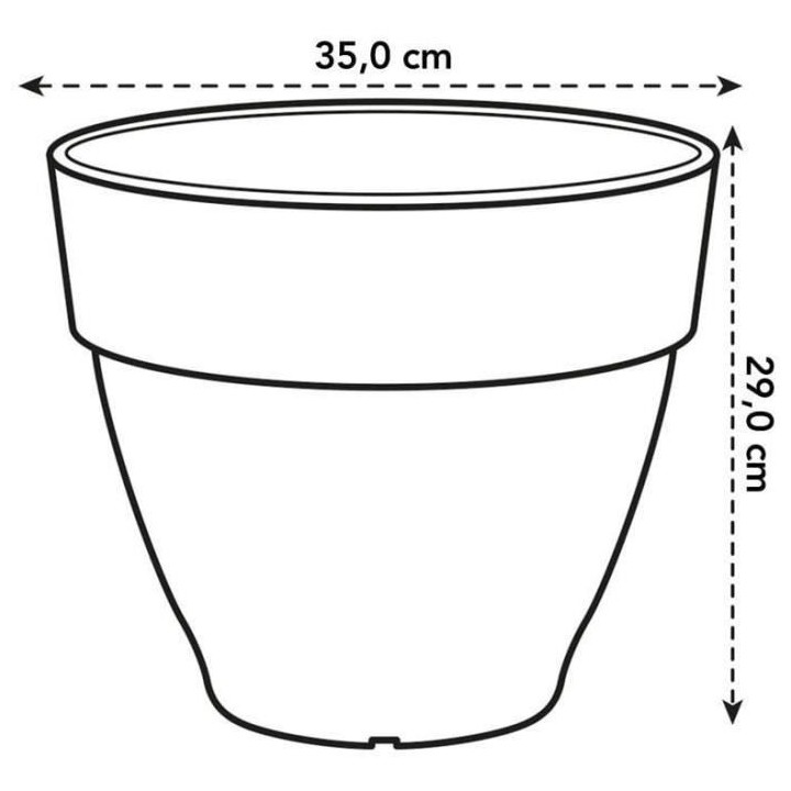 Pot De Fleurs Rond VIBIA - Plastique Réservoir - Ø35 - Blanc