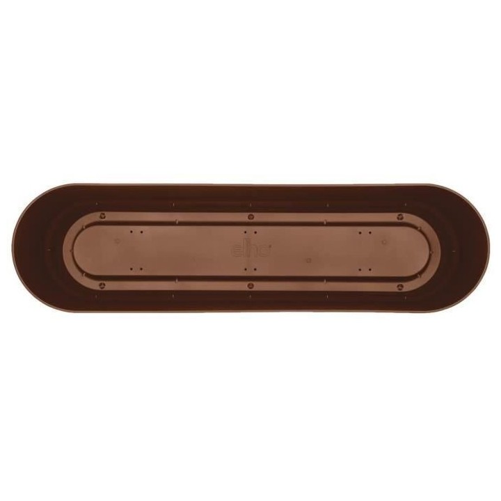 Planteur Ovale GREENVILLE - Plastique - Ø70 - Marron Glacé