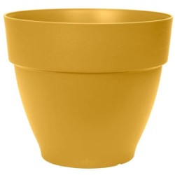 Pot De Fleurs Rond VIBIA - Plastique Réservoir - Ø40 - Jaune Miel