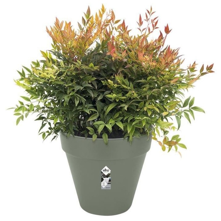 Pot De Fleurs Rond LOFT URBAN - Plastique Réservoir - Ø30 - Vert