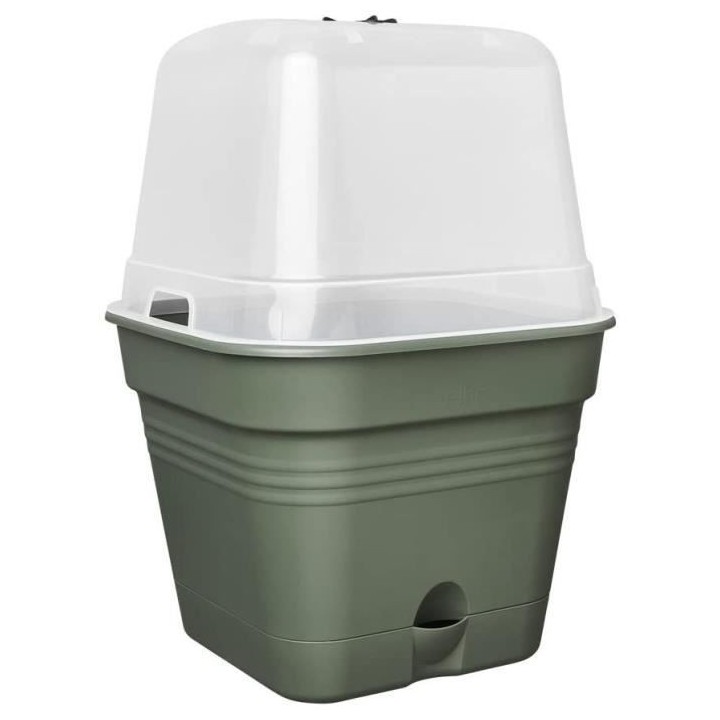 Pot De Fleurs Carré GREEN BASICS - Plastique - Réservoir - Ø20 - Le