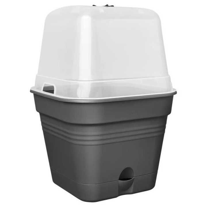 Pot De Fleurs Carré GREEN BASICS - Plastique - Réservoir - Ø20 - No