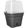 Pot De Fleurs Carré GREEN BASICS - Plastique - Réservoir - Ø20 - Noir