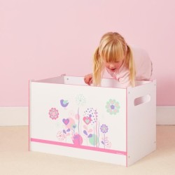 Malle de rangement de Printemps, faite en MDF.