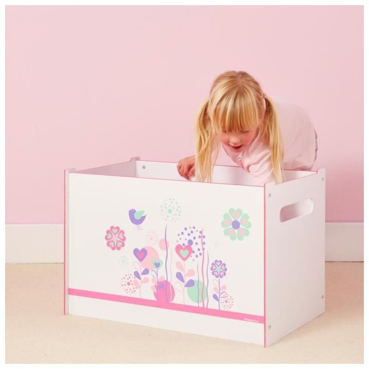 Malle de rangement de Printemps, faite en MDF.