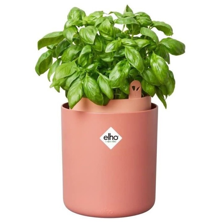 Pot De Fleurs Rond BOUNCY BASIL - Plastique - Ø16 - Terra Caramel