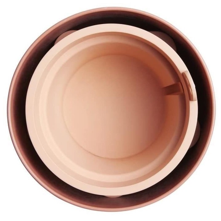 Pot De Fleurs Rond BOUNCY BASIL - Plastique - Ø16 - Terra Caramel