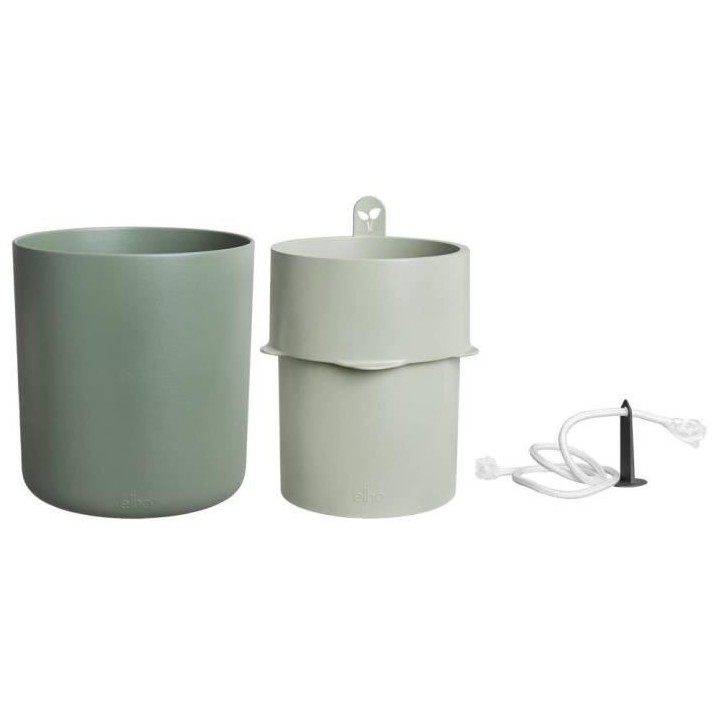 Pot De Fleurs Rond BOUNCY BASIL - Plastique - Ø16 - Leaf Green