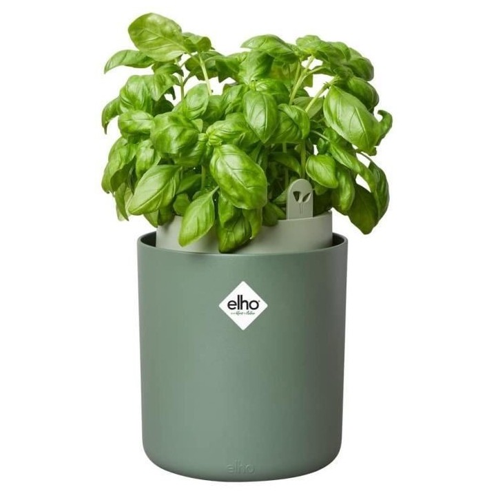 Pot De Fleurs Rond BOUNCY BASIL - Plastique - Ø16 - Leaf Green