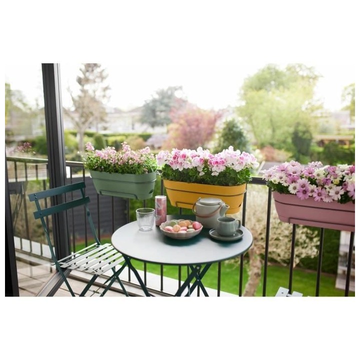 Planteur Rectangle VIBIA - Plastique - Réservoir - Ø50 - Rose Poussi