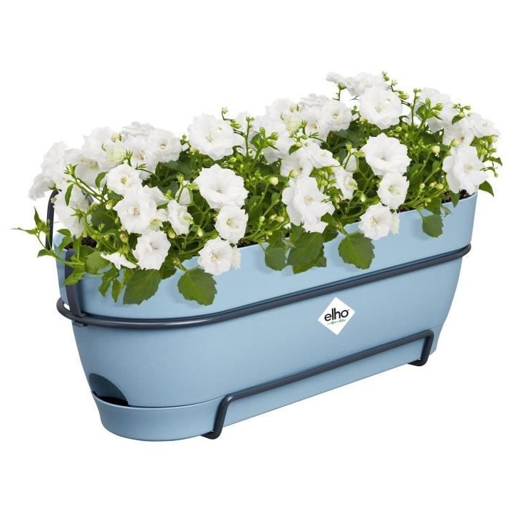 Planteur Rectangle VIBIA - Plastique - Réservoir - Ø50 - Bleu Vintag